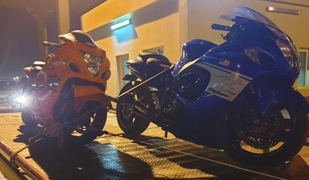 Five riders booked for driving without number plates